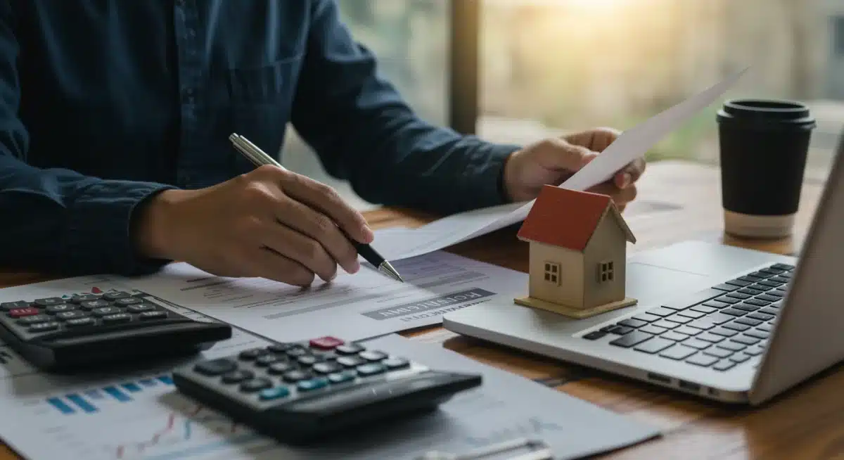 Person researching and planning for mortgage options and financial future