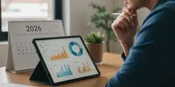 Person planning for 2026 unemployment benefits on tablet