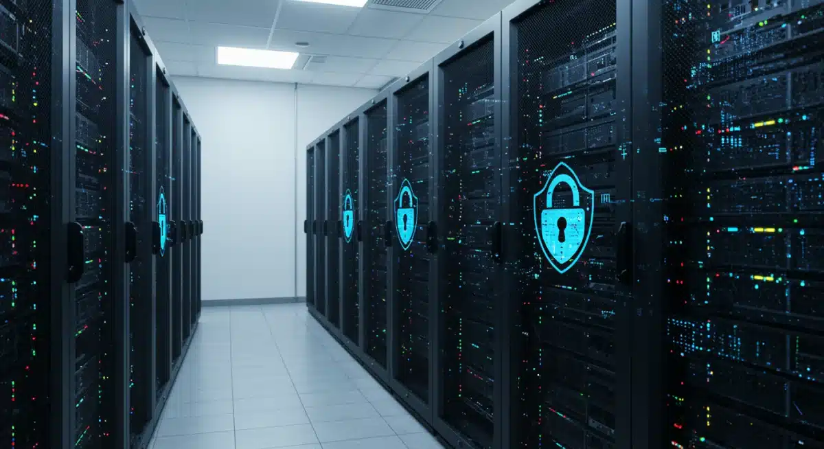 Secure data center symbolizing robust cybersecurity protection strategies and advanced defenses.