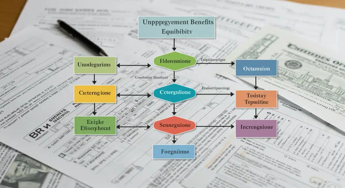 Flowchart for unemployment benefit eligibility criteria