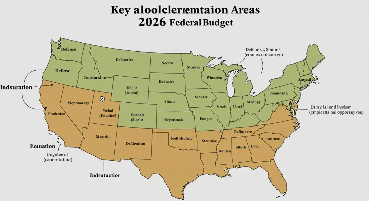Infographic showing key allocation areas of the 2026 Federal Budget.