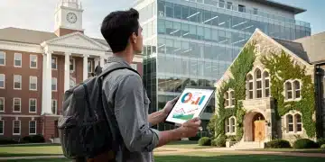 Student analyzing data on college outcomes for 2026 university comparison