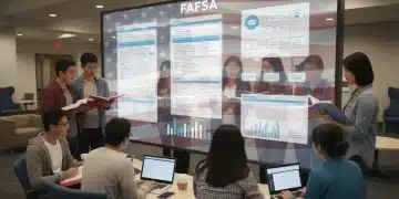 Students and parents navigating 2026 FAFSA changes on a digital screen, symbolizing college financial aid updates.