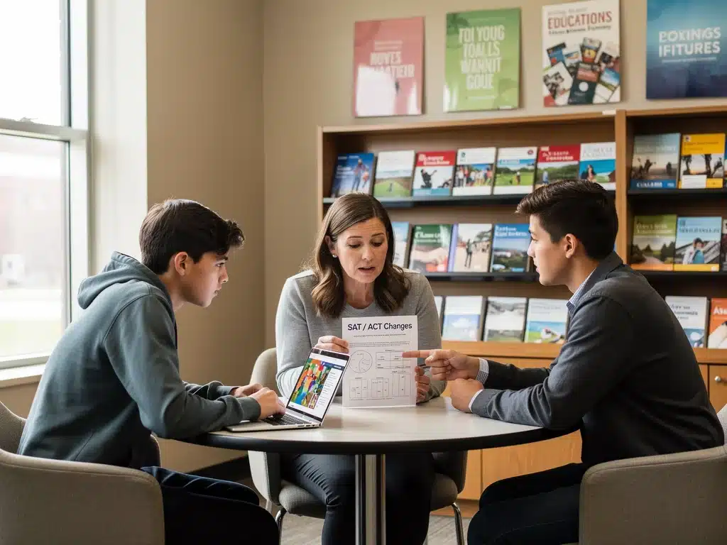 College counselor advising on SAT ACT changes