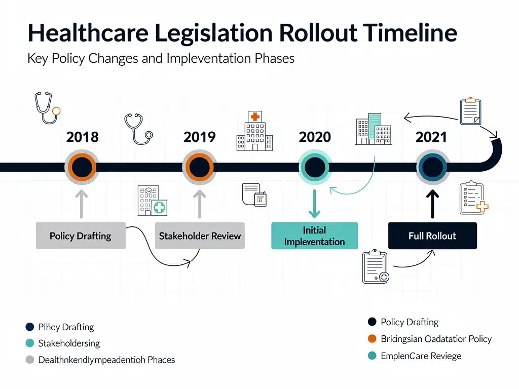 Timeline infographic of Medicaid Expansion 2026 policy changes