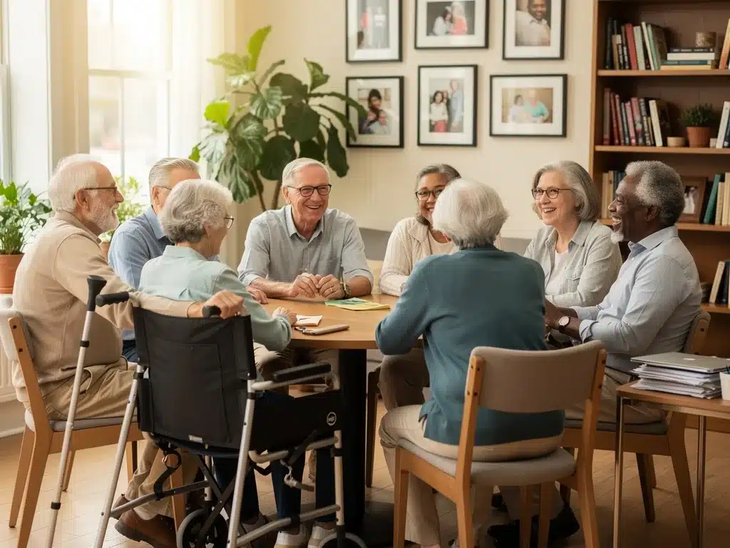 Diverse group of senior citizens benefiting from Social Security