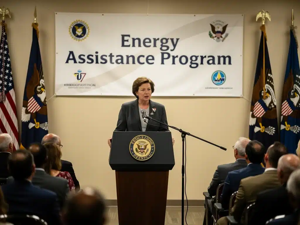 Official discussing Low Income Home Energy Assistance Program benefits
