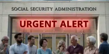 Social Security Administration building with 'Urgent Alert' overlay, symbolizing upcoming policy changes.