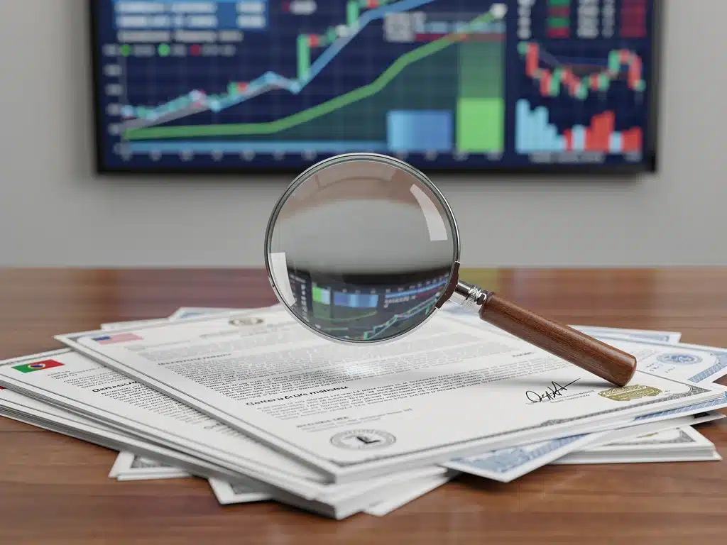 Scrutiny of US trade agreements documents and economic charts