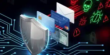 Digital shield protecting personal data from cyber threats
